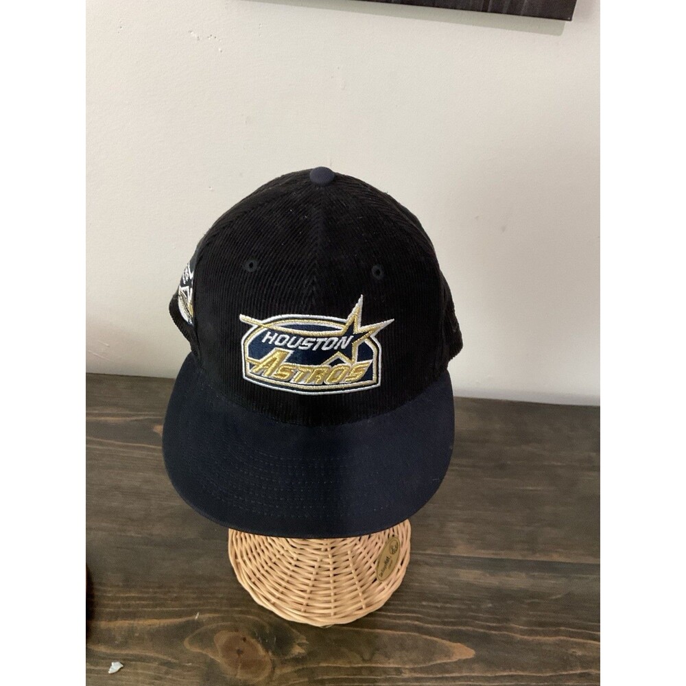 HOUSTON ASTROS Black Corduroy Hat Cap Cooperstown NEW ERA 59FIFTY Fitted 7 3/4
